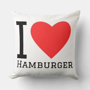 Almofada Eu amo hambúrguer
