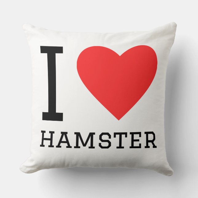 Almofada Eu amo hamster  (Frente)