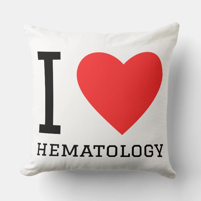 Almofada Eu amo hematologia  (Frente)