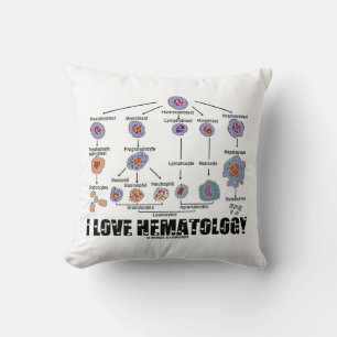Almofada Eu Amo Hematologia Linhagem De Células Sanguíneas