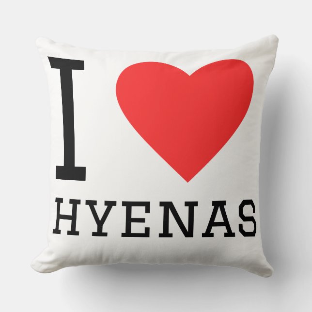 Almofada Eu amo hienas (Frente)