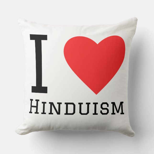 Almofada Eu amo Hinduísmo  (Frente)