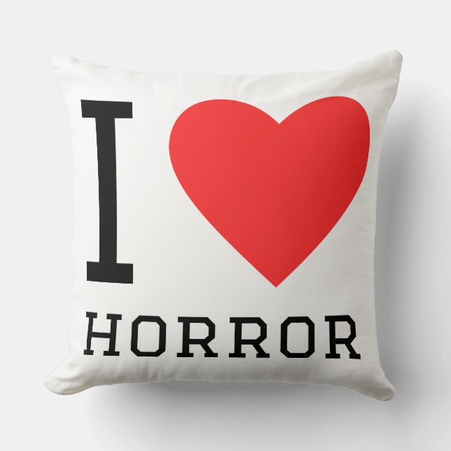 Almofada Eu amo horror (Frente)