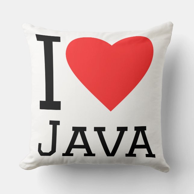 Almofada Eu amo Java  (Frente)