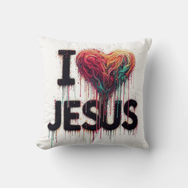 Almofada Eu Amo Jesus #2 (Frente)