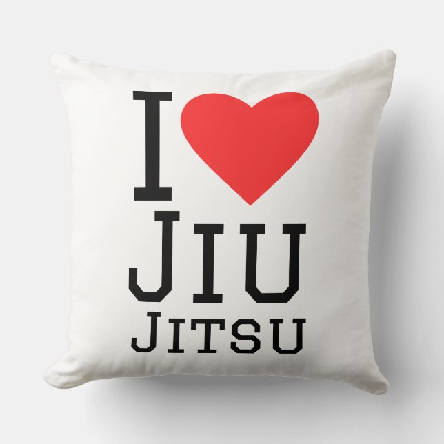 Almofada Eu amo Jiu jitsu (Frente)