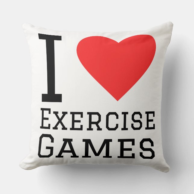 Almofada Eu amo jogos de exercícios  (Frente)