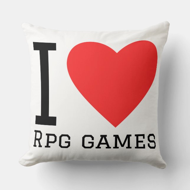 Almofada Eu amo jogos de rpg (Frente)