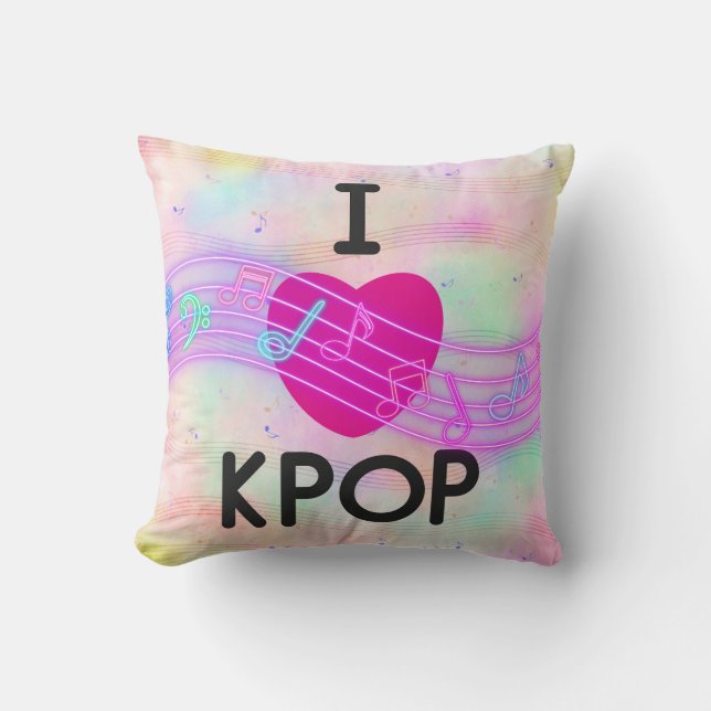 Almofada Eu Amo K-pop  (Frente)