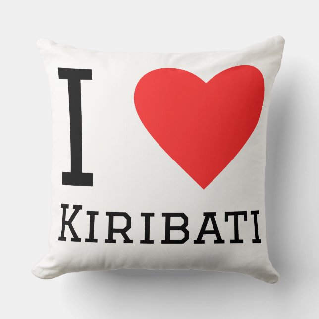 Almofada Eu amo Kiribati (Frente)