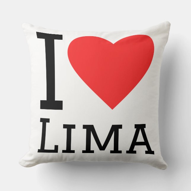 Almofada Eu amo lima (Frente)