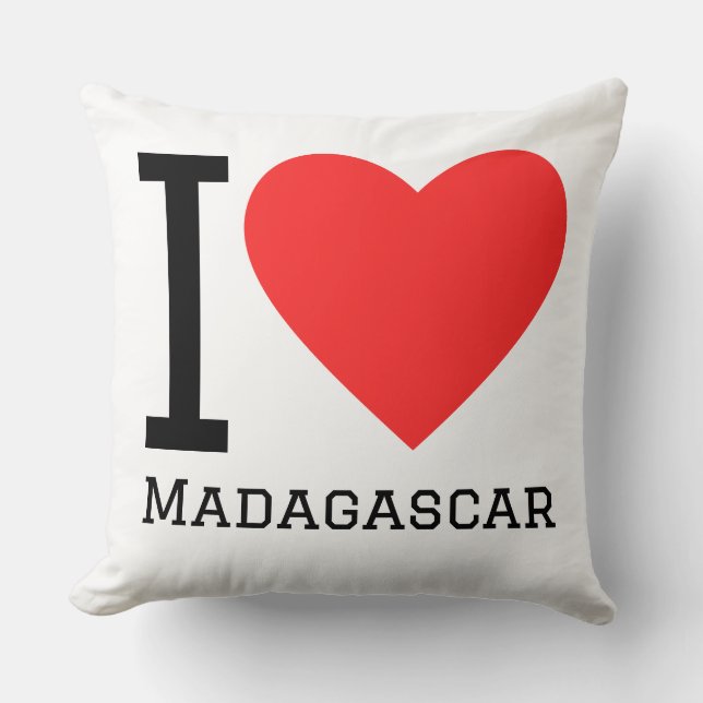 Almofada Eu amo Madagascar  (Frente)