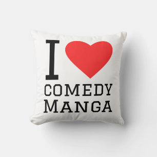 Almofada Eu amo mangá de comédia
