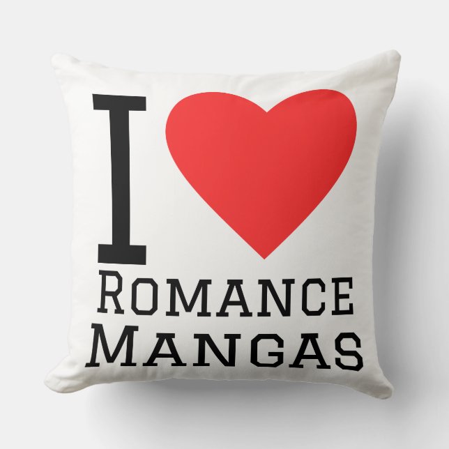 Almofada Eu amo mangá de romance (Frente)