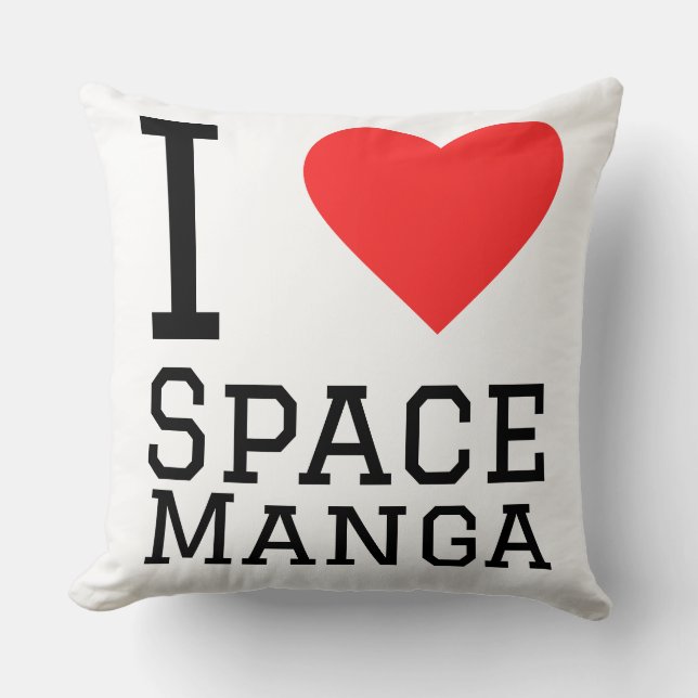 Almofada Eu amo mangá espacial (Frente)