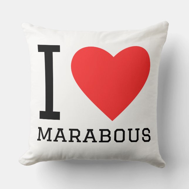 Almofada Eu amo marabous (Frente)