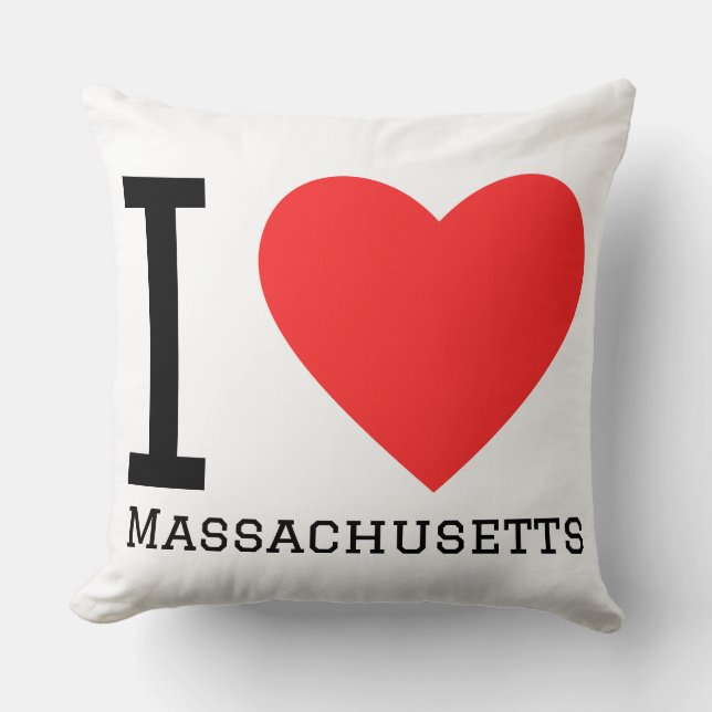 Almofada Eu amo Massachusetts  (Frente)