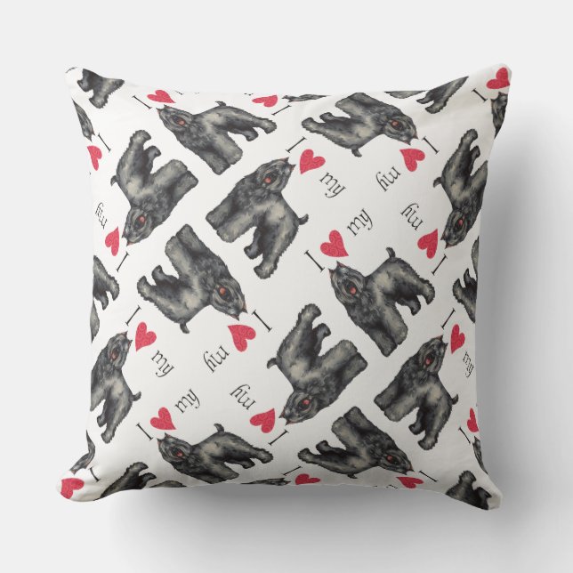 Almofada Eu amo meu Bouvier (Frente)