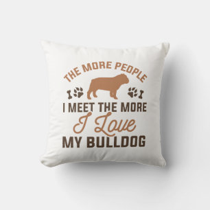 Almofada Eu Amo Meu Buldogue