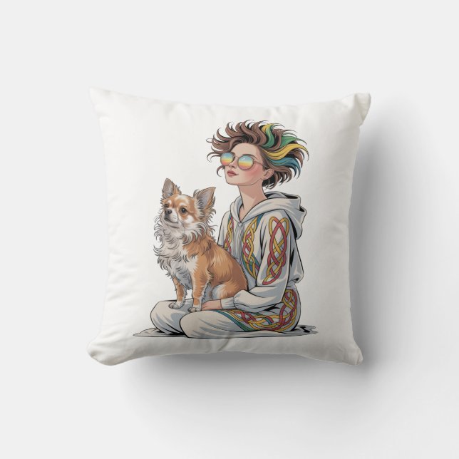 Almofada eu amo meu chihuahua (Frente)
