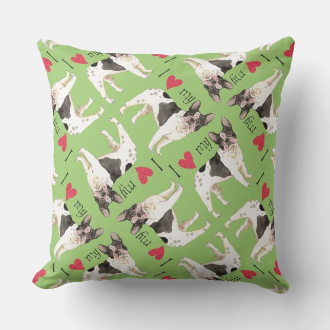 Almofada Eu amo meu francês (Frente)