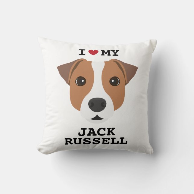 Almofada Eu amo meu Jack Russell (Frente)