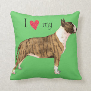 Almofada Eu amo meu mini bull terrier