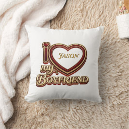 Almofada Eu Amo Meu Namorado Personalizado