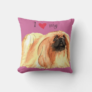 Almofada Eu amo meu Pekingese