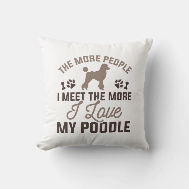 Almofada Eu Amo Meu Poodle (Frente)