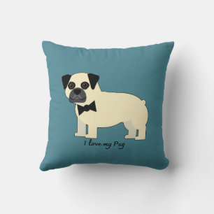 Almofada Eu amo meu Pug