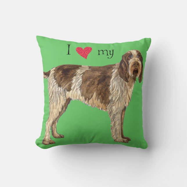 Almofada Eu amo meu Spinone Italiano (Frente)