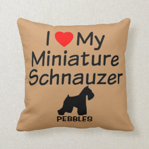 Almofada Eu Amo Meu Travesseiro De Cachorro Schnauzer