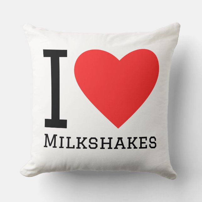 Almofada Eu amo milkshakes (Frente)