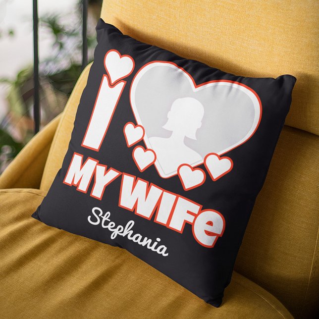 Almofada Eu Amo Minha Esposa Personalizado – Adicionar Nome (Criador carregado)