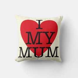 Almofada Eu amo minha Mãe citação fofa do Dia dos Namorados