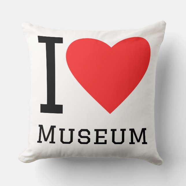 Almofada Eu amo museu (Frente)