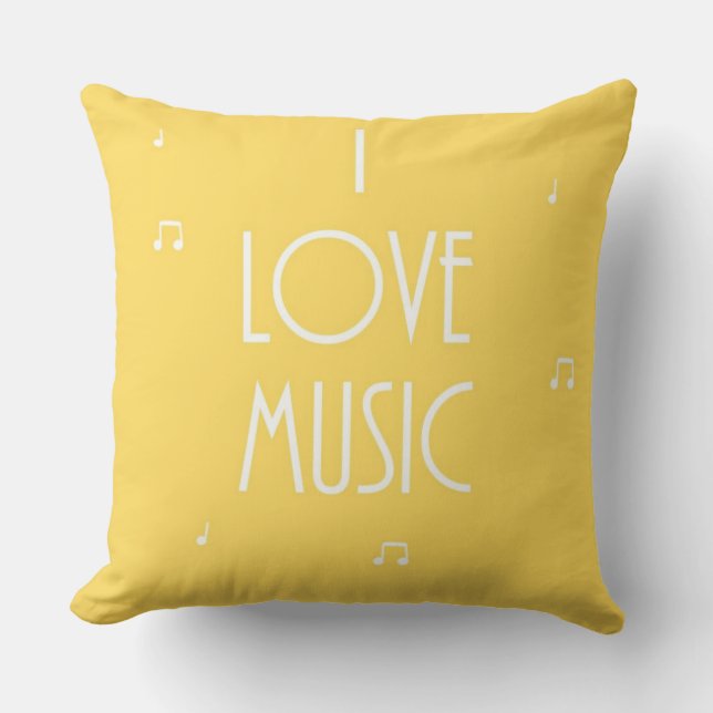 Almofada eu amo música (Frente)