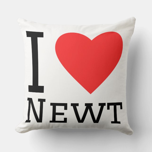 Almofada Eu amo newt  (Frente)