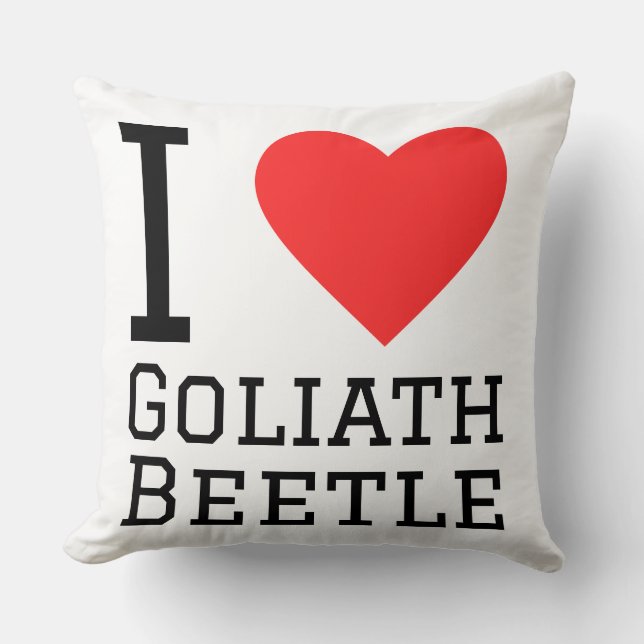 Almofada Eu amo o besouro Goliath (Frente)