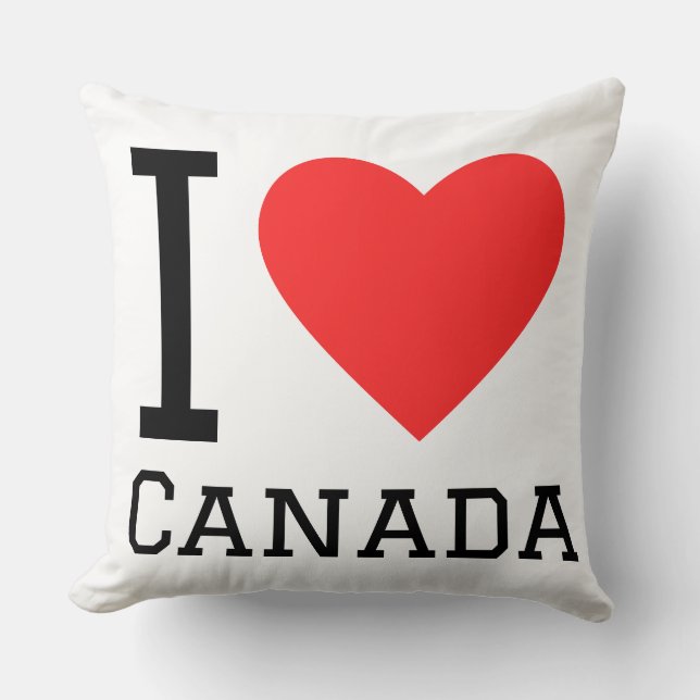 Almofada Eu amo o Canadá (Frente)
