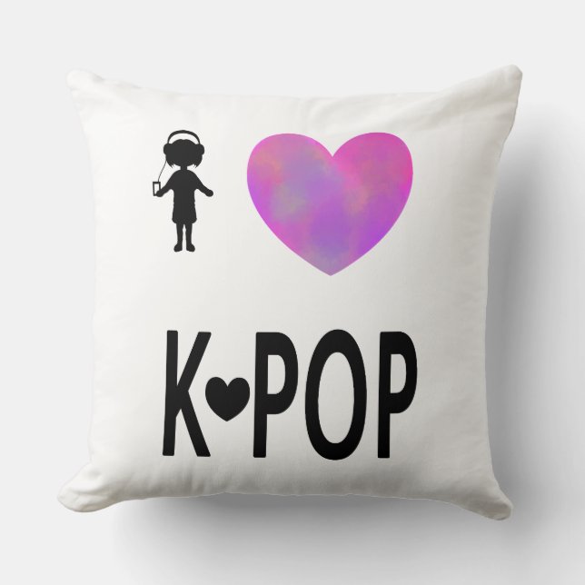 Almofada Eu amo o K-pop (Frente)