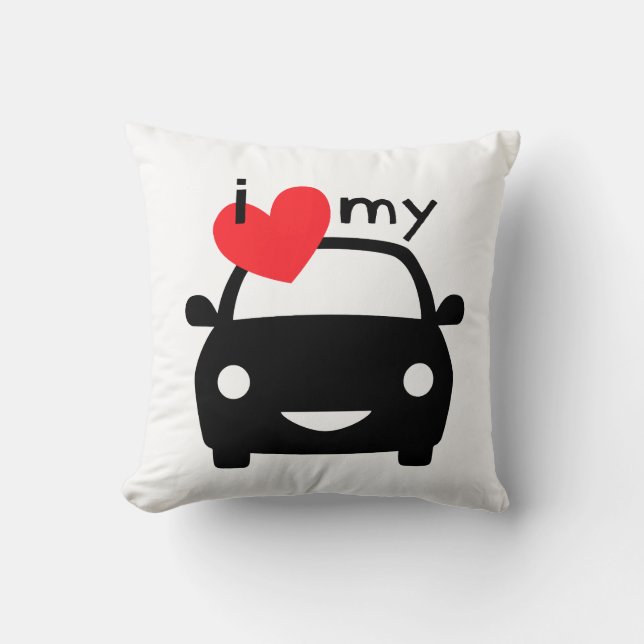 Almofada Eu amo o meu carro! (Frente)