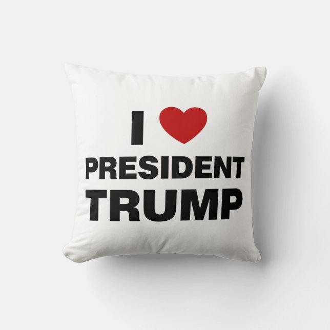 Almofada Eu Amo o Presidente Trump Heart (Frente)