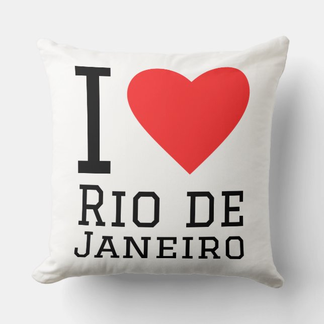 Almofada Eu amo o Rio de Janeiro (Frente)