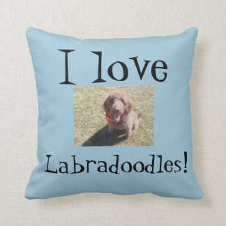 Almofada Eu amo o travesseiro de Labradoodles