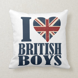 Almofada Eu amo o travesseiro decorativo britânico de Union