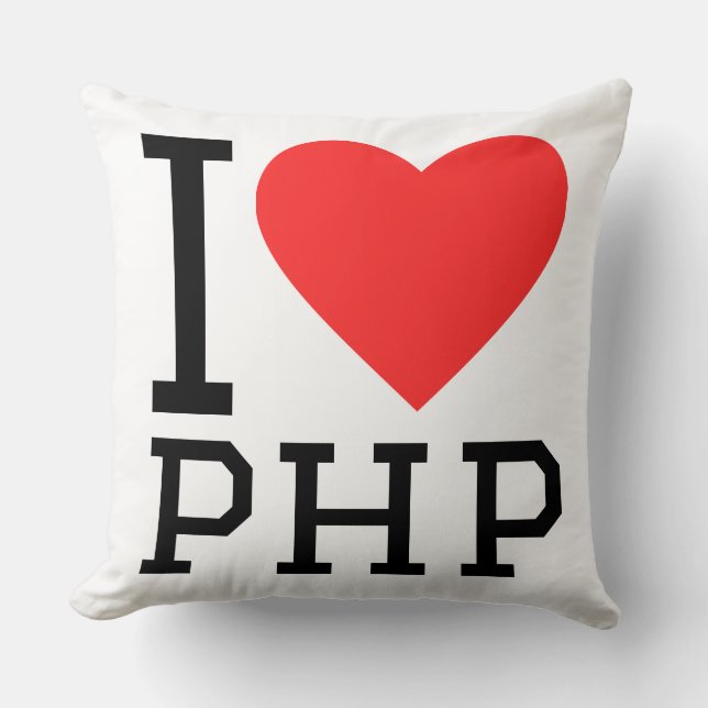 Almofada Eu amo php  (Frente)