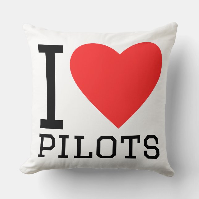 Almofada Eu amo pilotos (Frente)