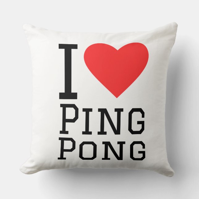 Almofada Eu amo ping pong (Frente)